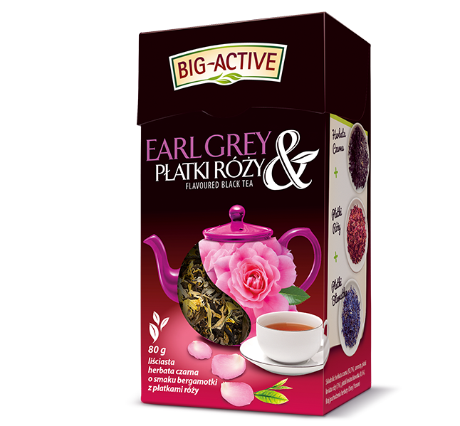 Herbata czarna Earl Grey & Płatki Róży 80g